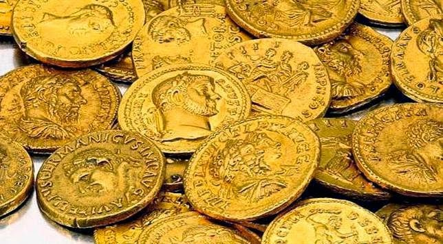 Monedas romanas de oro