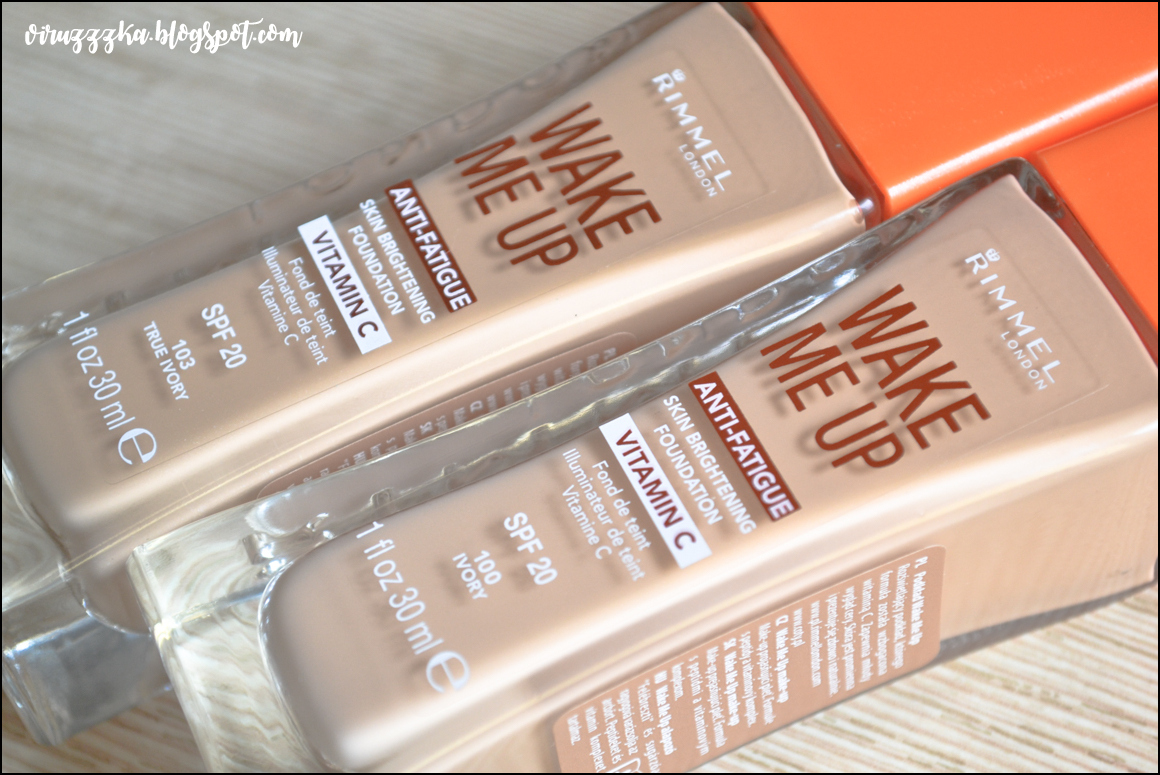 Rimmel Wake Me Up Foundation SPF 20 - 100 Ivory & 103 True Ivory | Review & Swatches