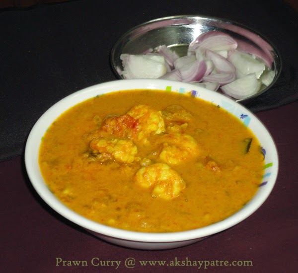 shrimp curry is ready to serve