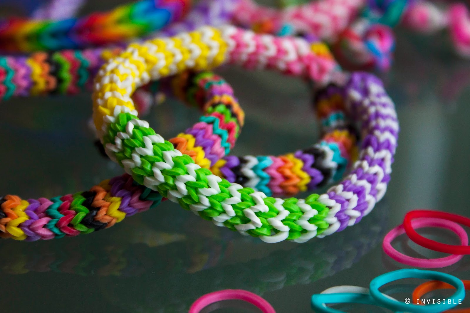 Invisible SLG Photos Pulseras de gomas