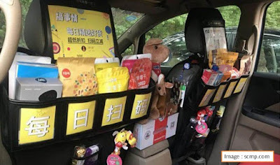 Taksi di China Sediakan Jajanan Untuk Penumpang  Mirip Minimarket! Taksi di China Ini Sediakan Jajanan Untuk Penumpangnya