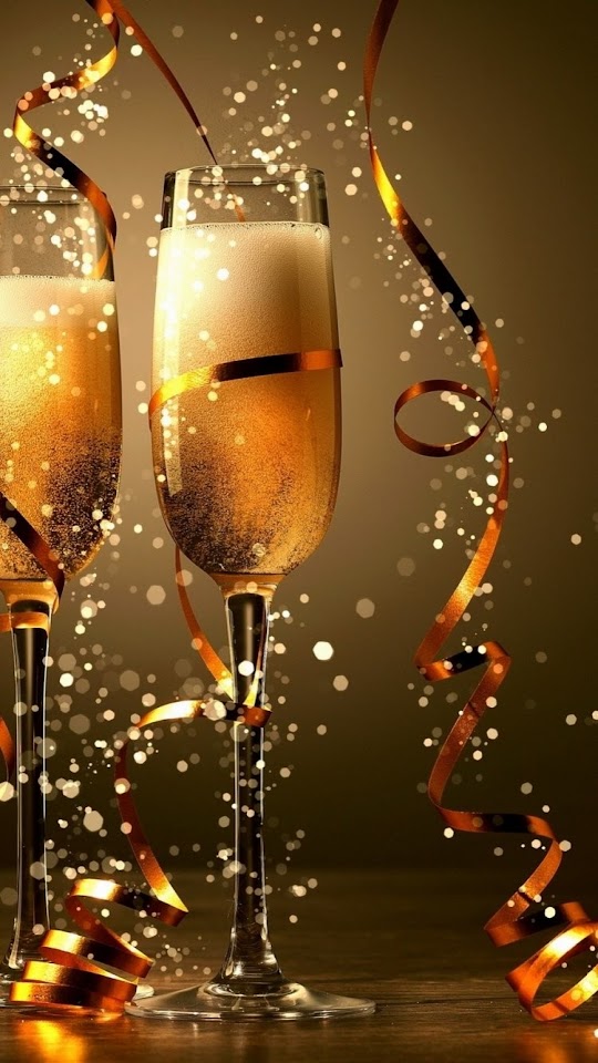 2015 Happy New Year Champagne Celebration  Galaxy Note HD Wallpaper