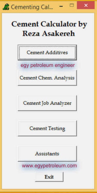 تحميل برنامج Drilling Cement Calculator petroleum software