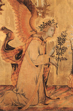 En la imagen San Gabriel Arcangel en el momento de la Anunciación a la Virgen Maria.