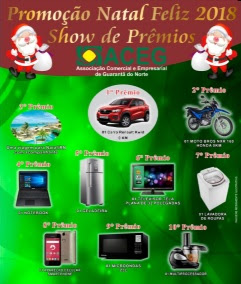 Promoção ACEG Guarantã do Norte Natal Feliz 2018 - Prêmios, Participar