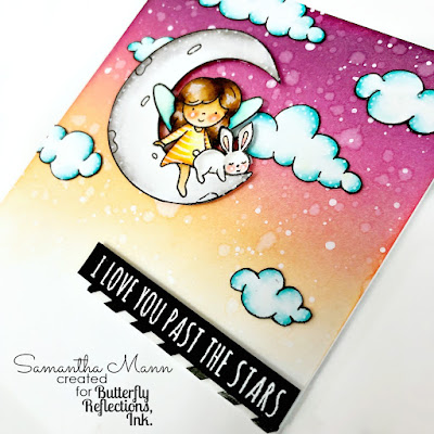 I Love You Past the Stars Card by Samantha Mann with Neat and Tangled, Distress Ink, Ink Blending, whimsical, handmade card #inkblending #neatandtangled #distressinks