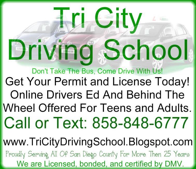 Tri City Driving School 8588486777 Online Drivers Ed and Behind The