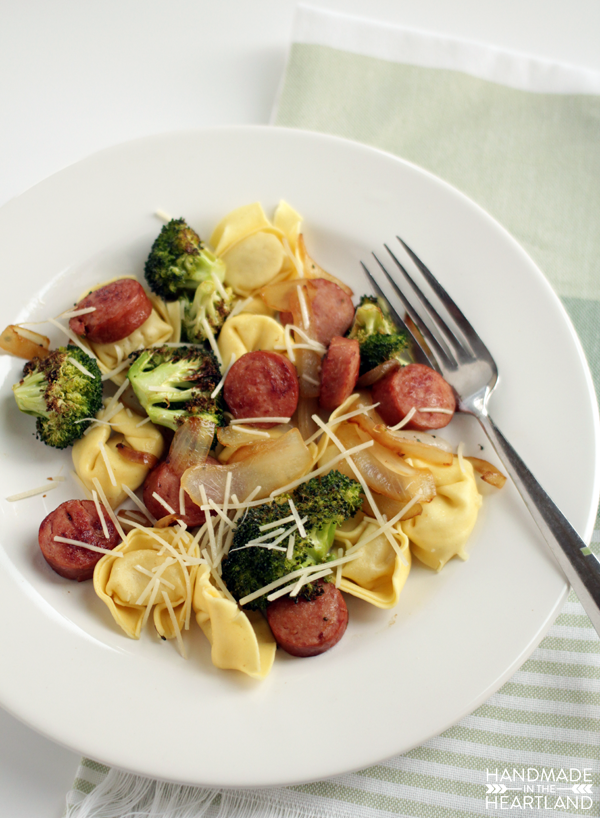 Roasted Broccoli and Sausage Tortellini Recipe