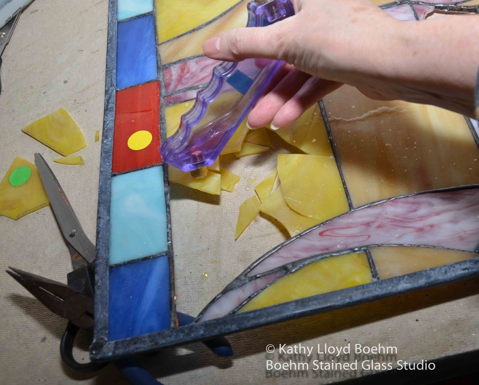 Boehm Stained Glass Blog Repairs to Stained Glass Panel