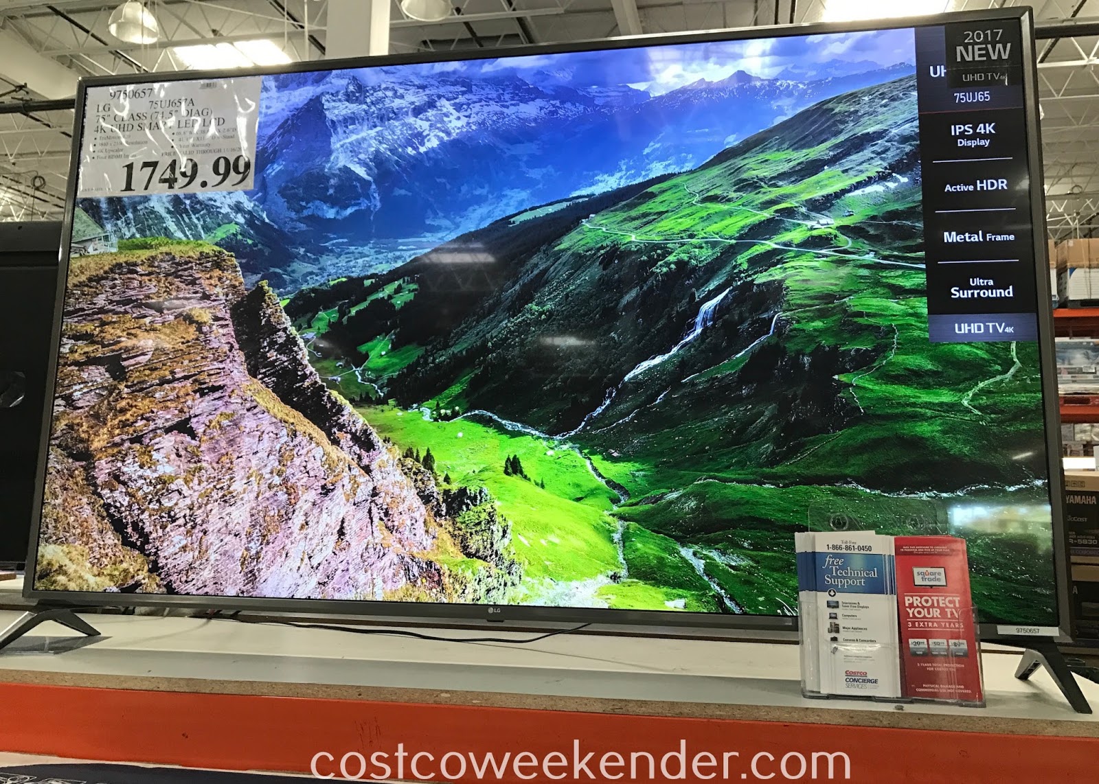 LG 75UJ657A 75" 4K UHD LED LCD TV Costco Weekender