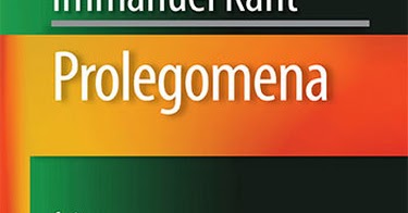 IMMANUEL KANT PROLEGOMENA
