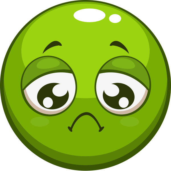 Green Frowny Symbols & Emoticons