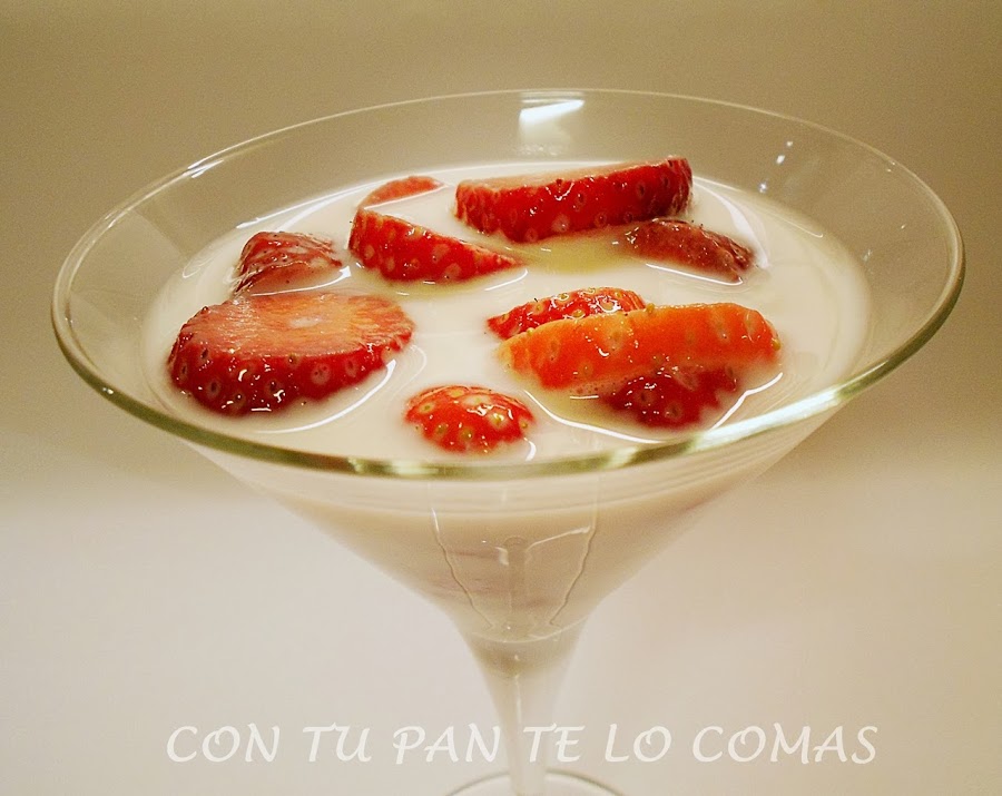 Fresas con leche