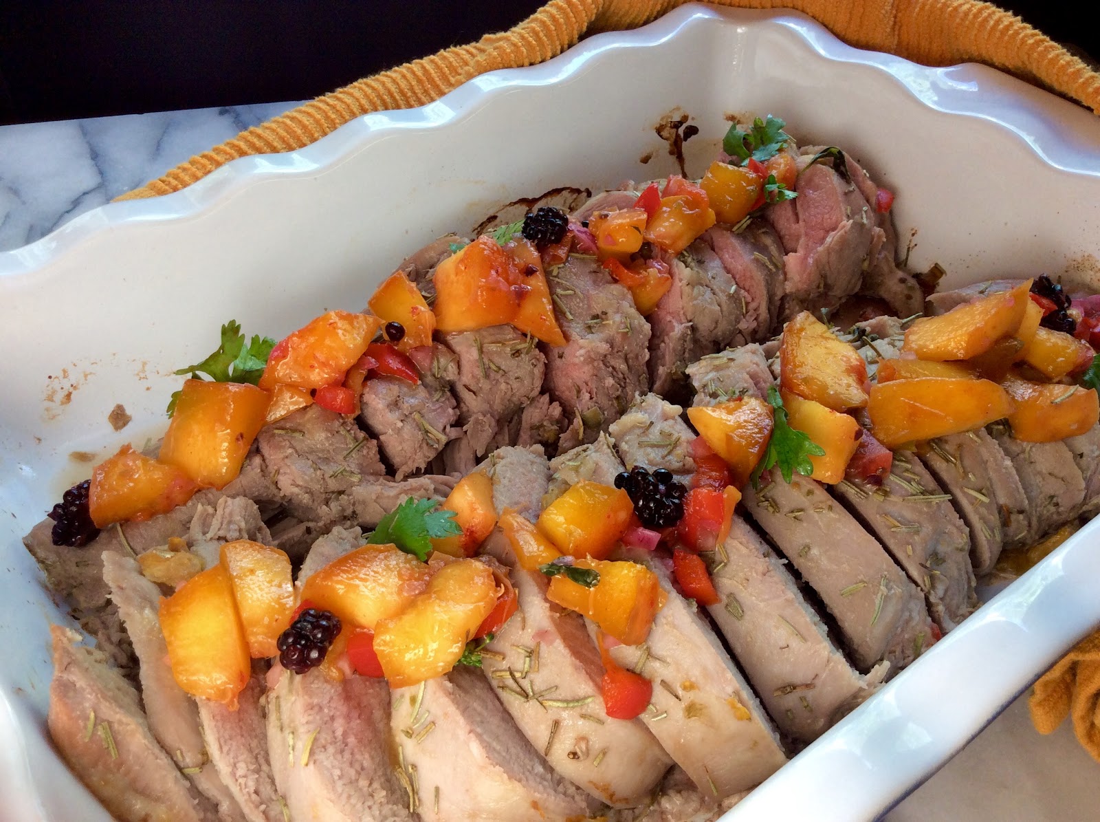 Food Fitness by Paige Pork Tenderloin Fruit Salsa