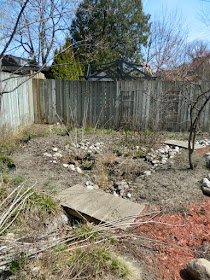 Toronto Riverdale spring garden clean up before by Paul Jung Gardening Services