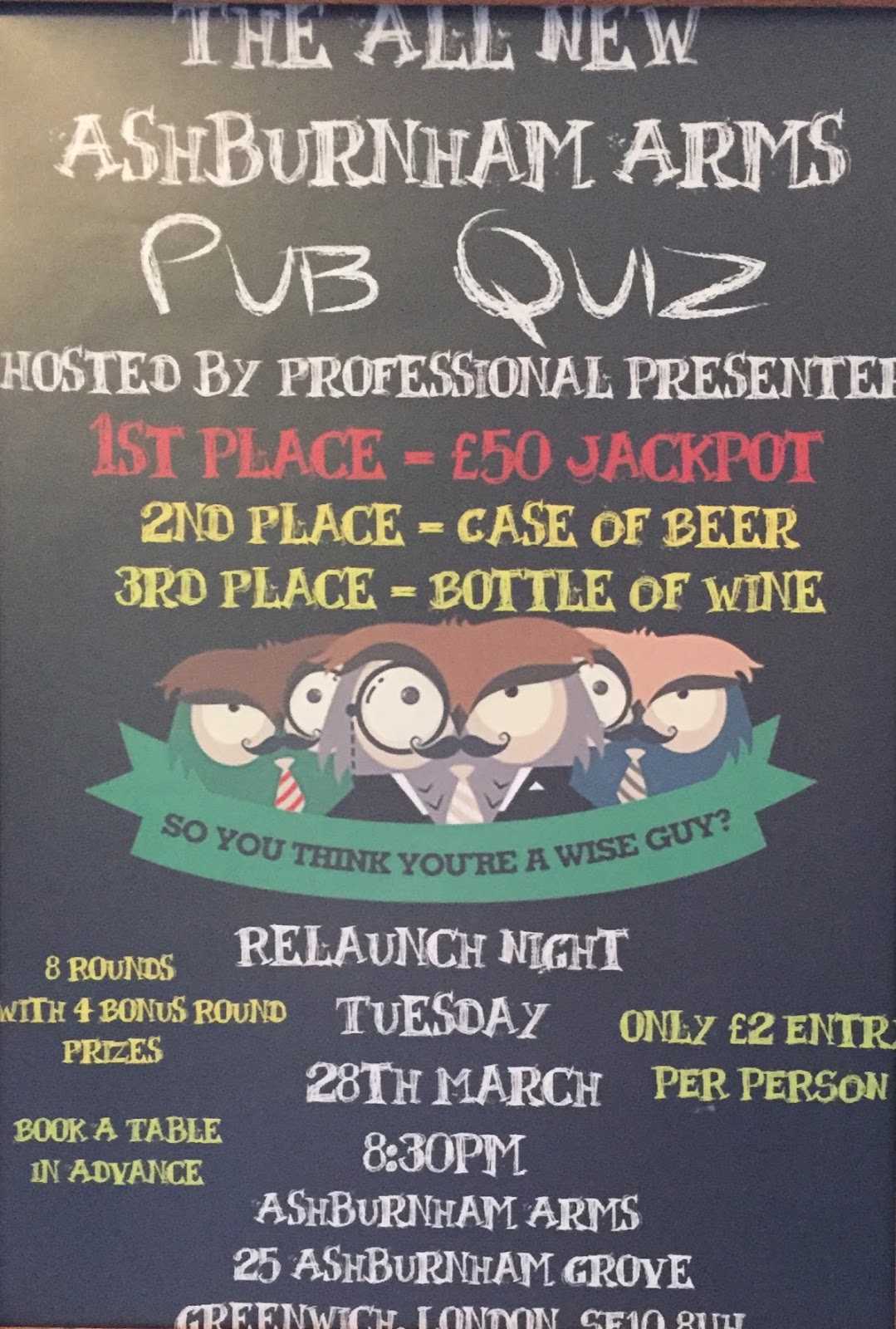 Ashburnham Triangle Association New Pub Quiz at the Ashburnham Arms
