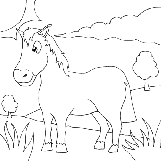 free coloring pages online horses - photo #44