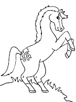 דף צביעה סוס