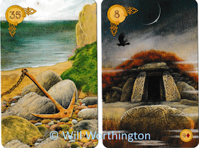 Celtic Lenormand anchor burial mound coffin