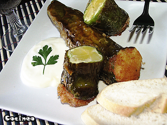 Pimientos rellenos de tortilla