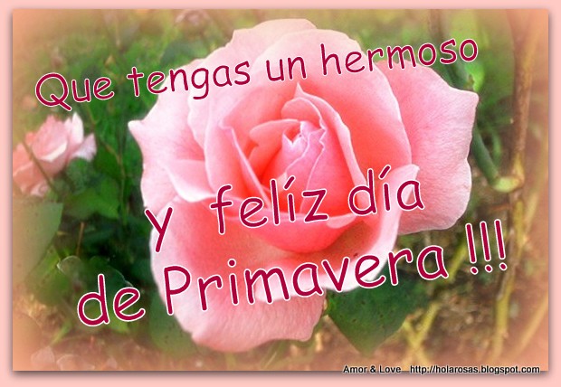 Imagenes De Amor: Tarjetas Feliz Dia Primavera Rosas Saludos _17312601