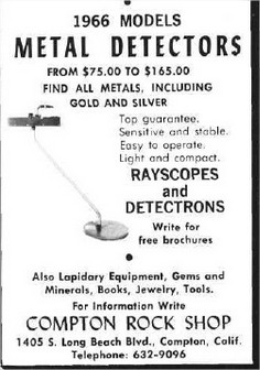 Détecteurs de métaux RAYSCOPE, détecteurs métaux vintage, vintage métal detector, détecteurs de métaux anciens, old métal detector