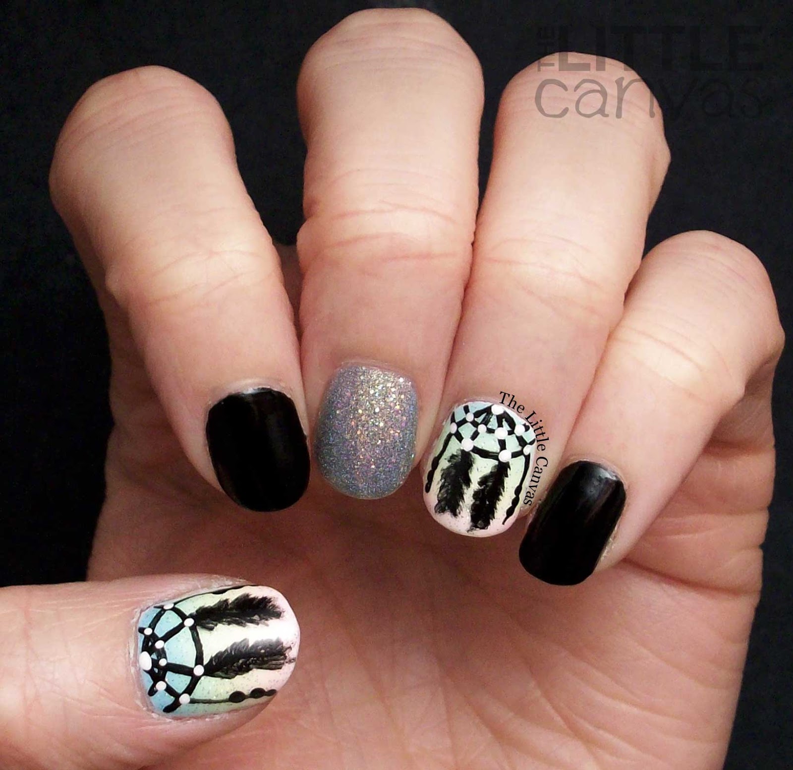 The One with the Dream Catcher Nail Art The Little Canvas