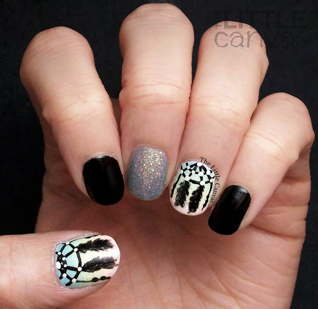 The One with the Dream Catcher Nail Art - The Little Canvas