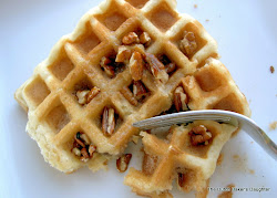 Pecan Cookie Waffles with Honey-Cinnamon Butter