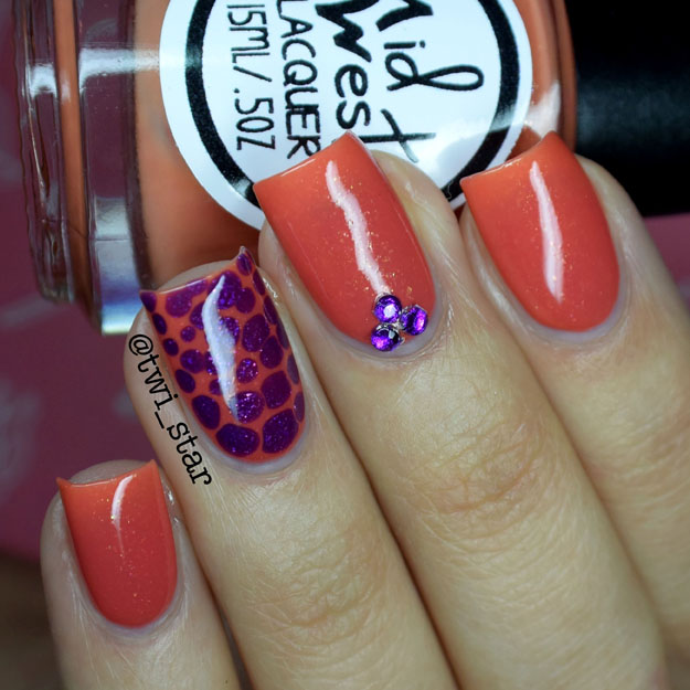 MidWest Lacquer Cincy Sunset Thermal polish swatch blobbicure tutorial