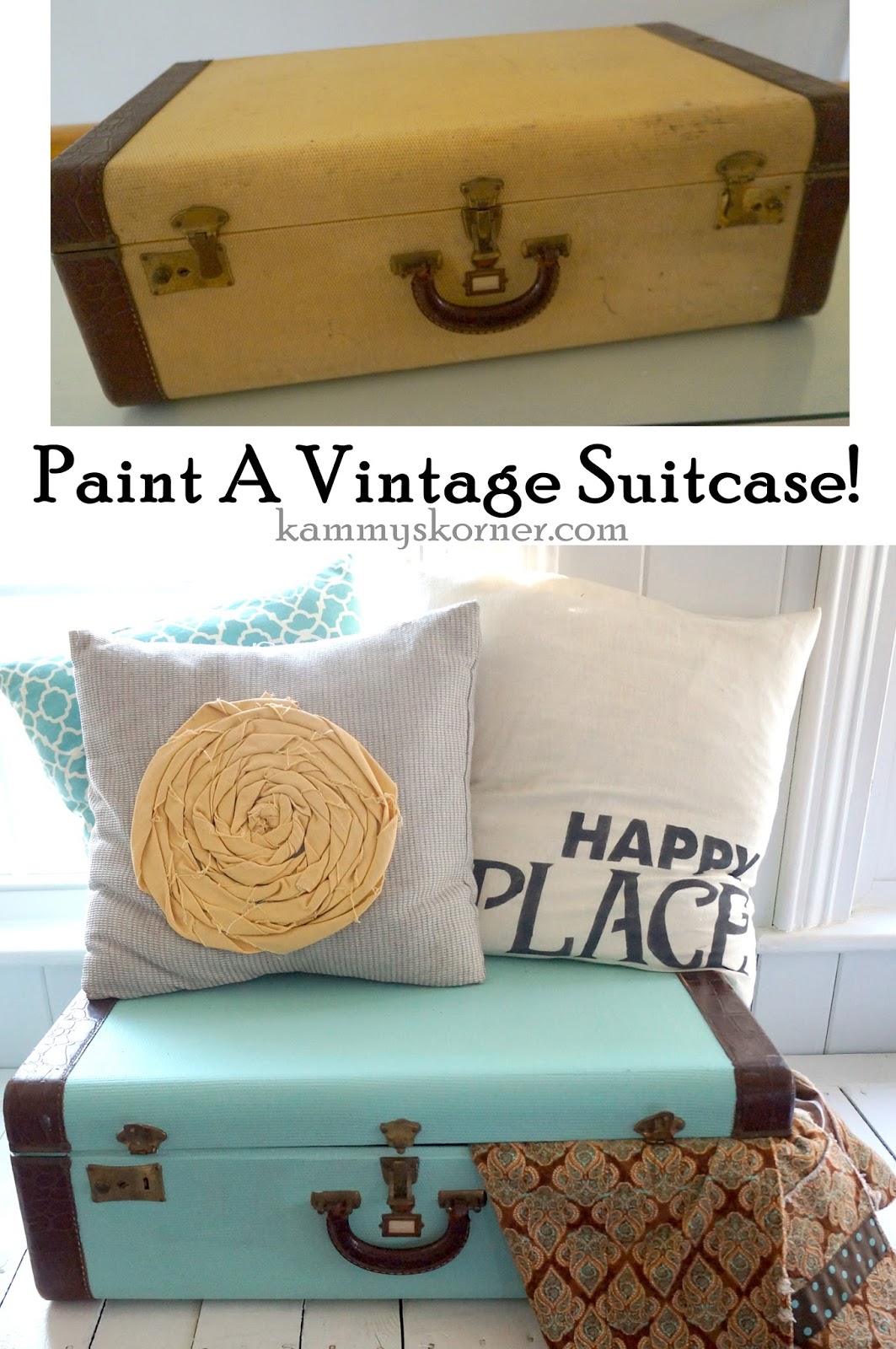 Kammy's Korner Paint A Vintage Suitcase!