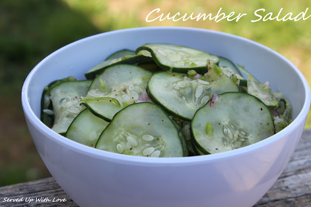 Cucumber Salad recipe from Served Up With Love