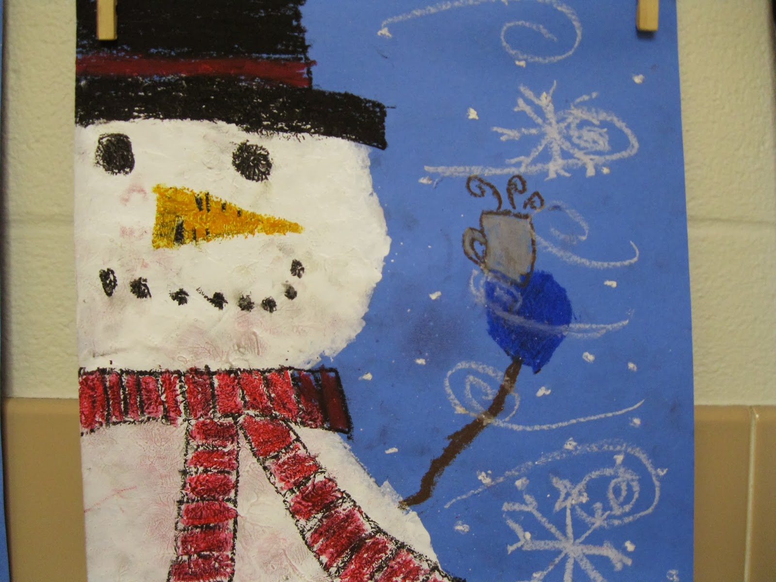Tesago Art at Shenendehowa C.S.D. Sponge Painted Snowmen