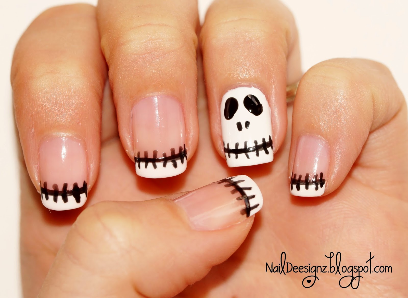 8. "Skeleton Nail Art for Spooky Nails" - wide 7