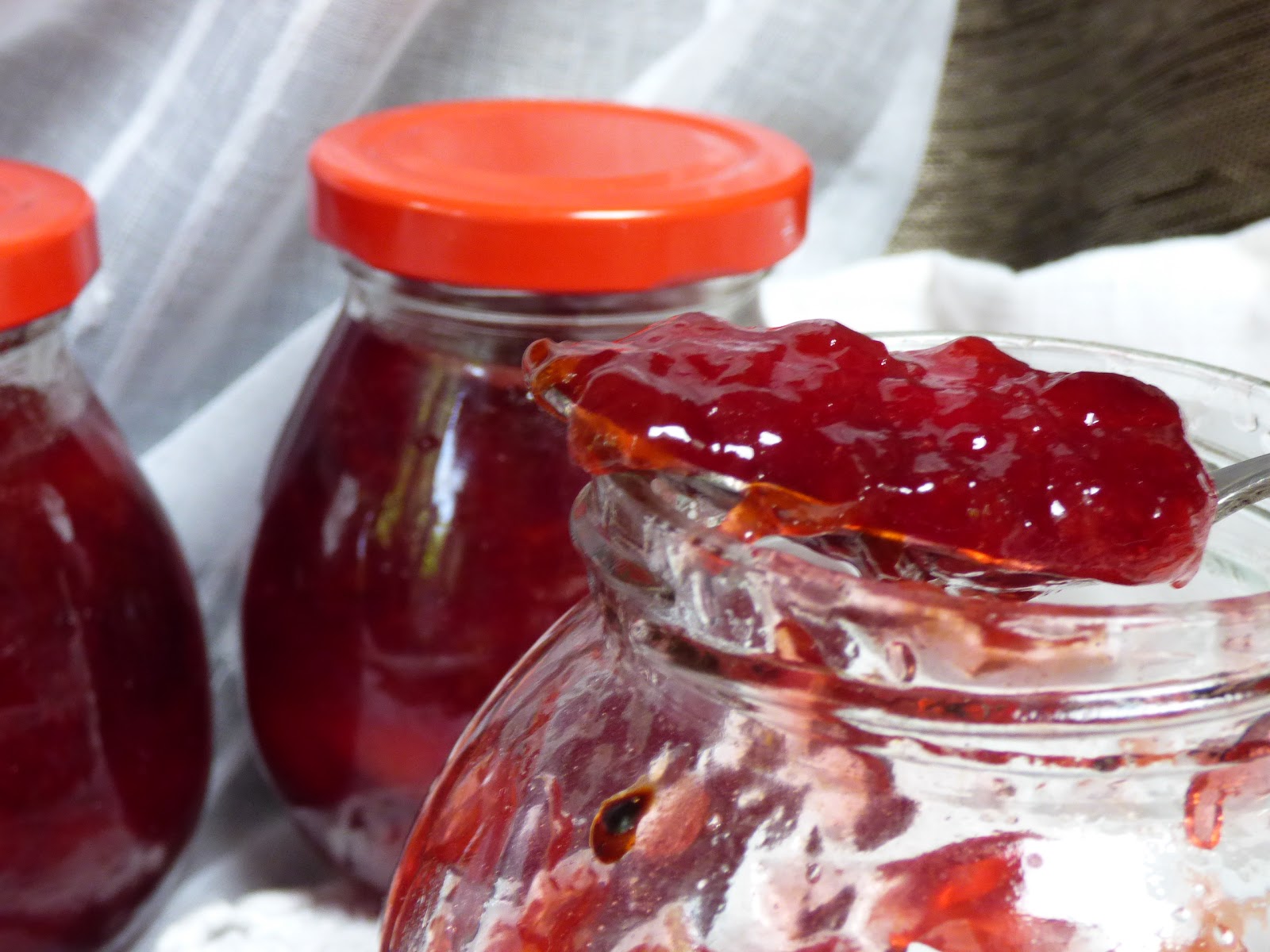 Chez Maximka Sloe gin plum jam