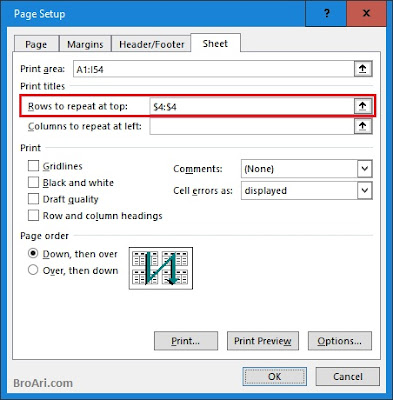 Cara Mengatur Print di MS Excel