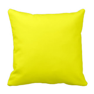 Yellow throw pillow
