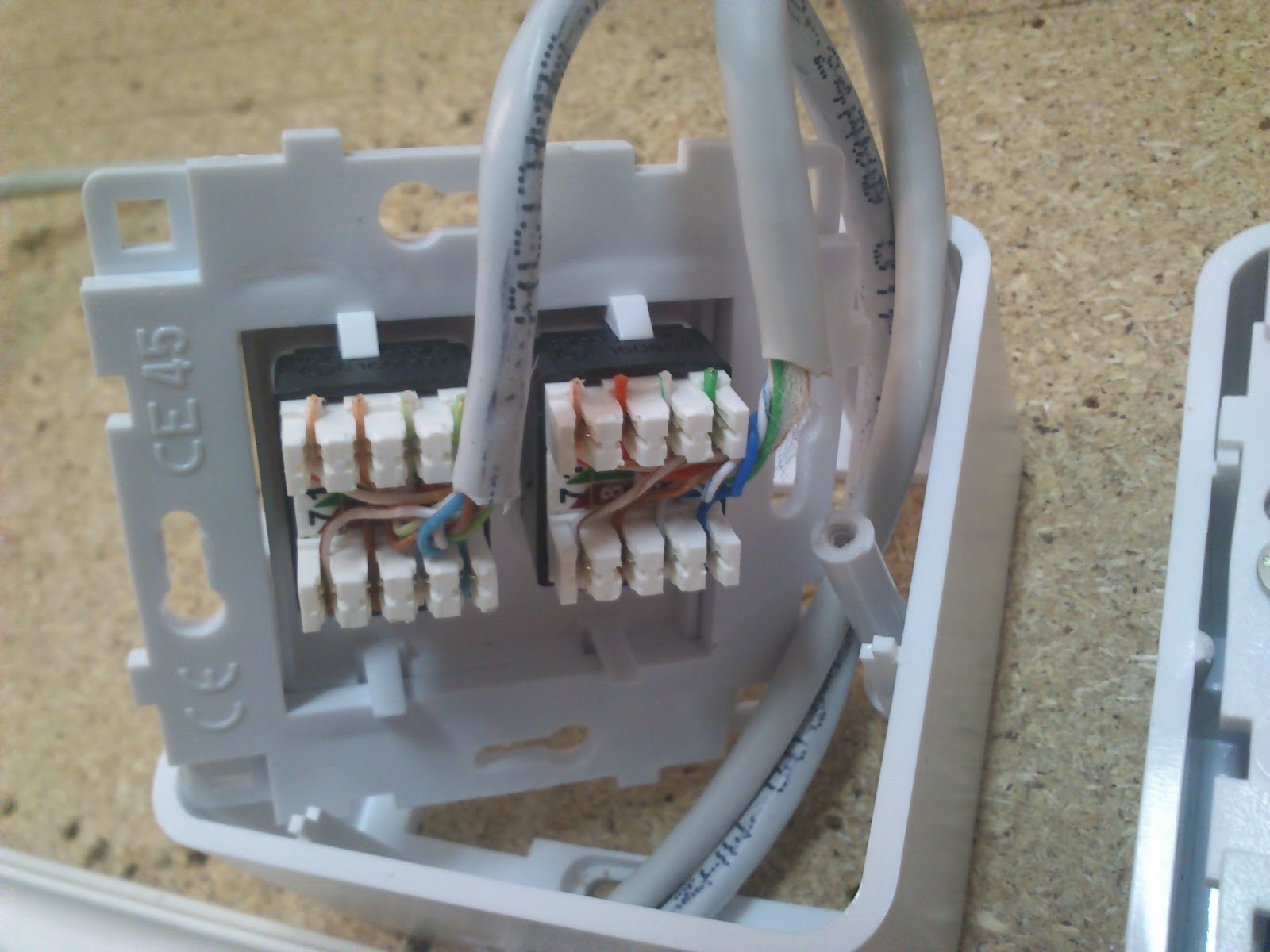 Tomas Rj Teleco: Red local con tomas RJ-45 de superficie