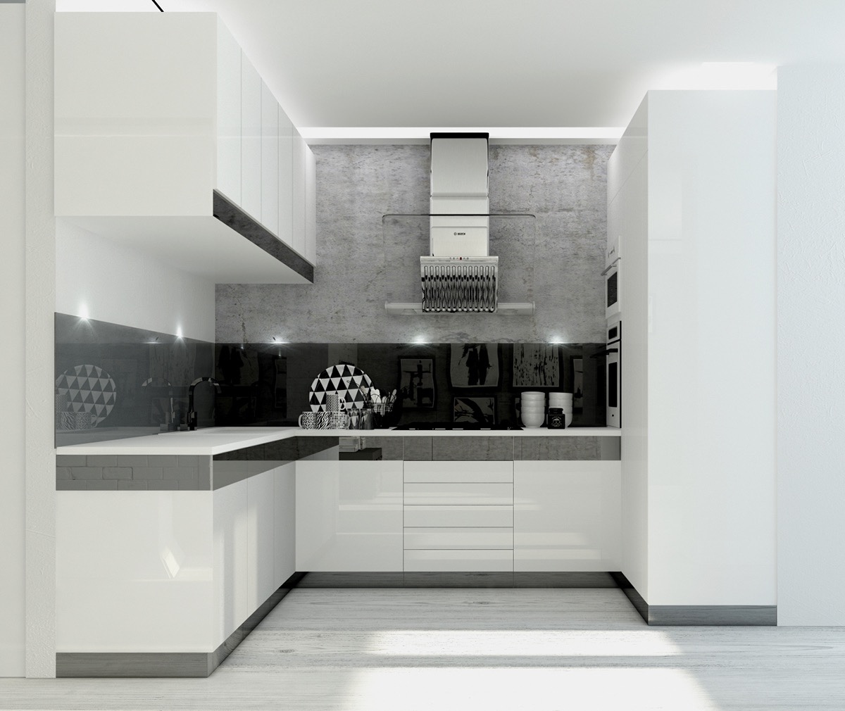 4 Desain Dapur Mewah Bernuansa Hitam Putih - Rumah Minimalis 4 Desain Dapur Mewah Bernuansa Hitam Putih - Rumah Minimalis
