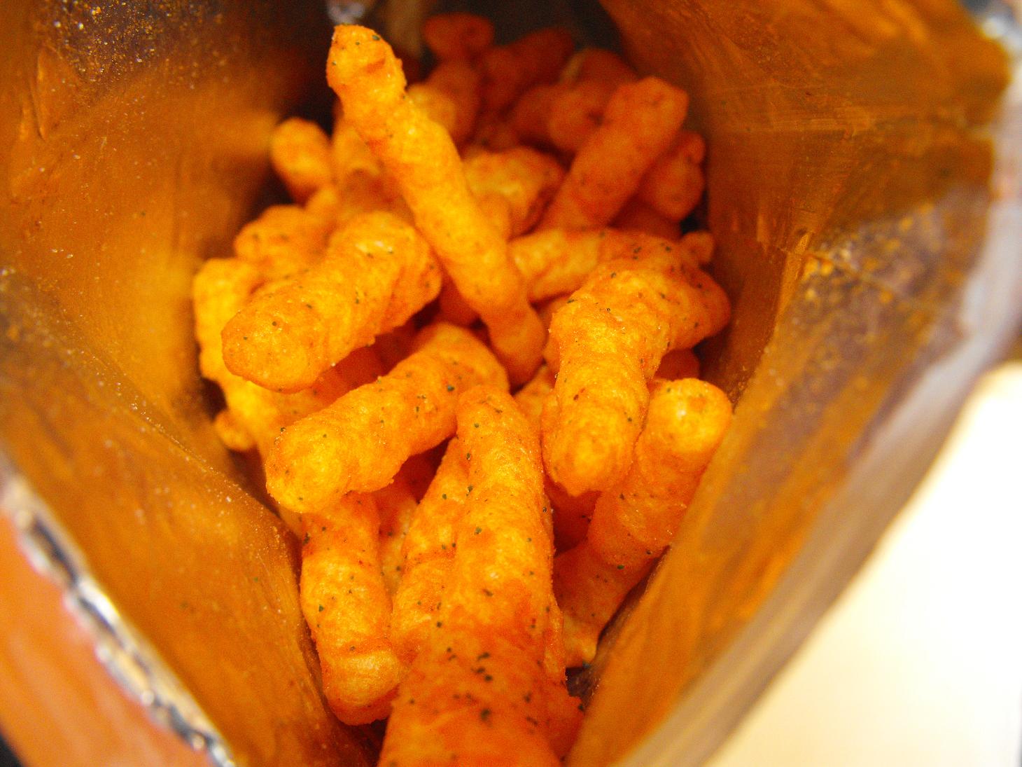 Hot Chicks Eatin' Spicy Chips Snack 215 Cheetos Cheddar Jalapeño