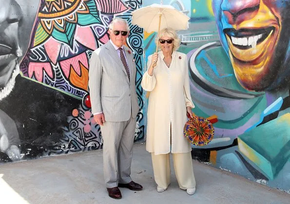Prince Charles and Duchess of Cornwall attend an Art, Music, Dance and Youth Exhibition in Jamestown in Accra