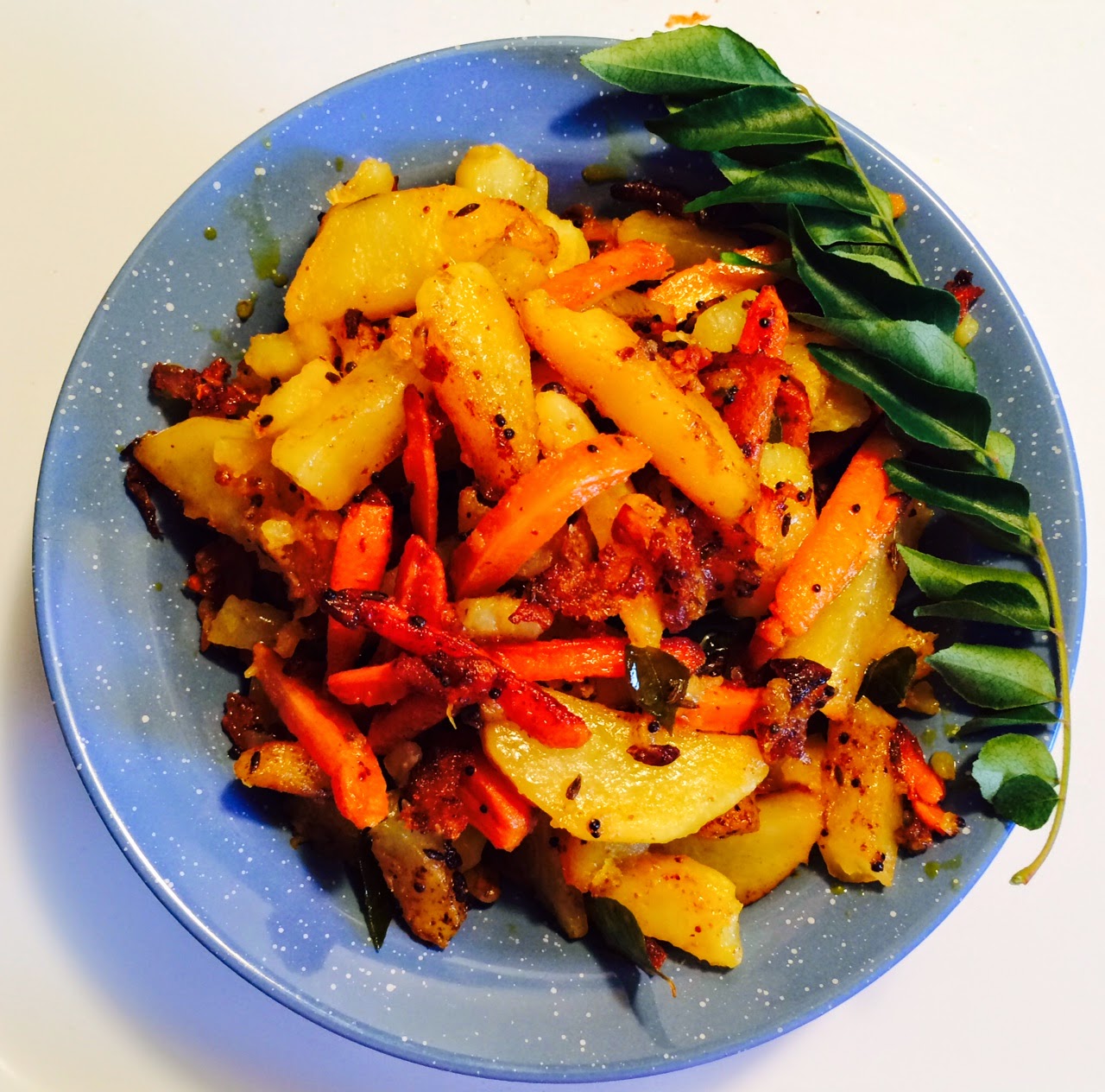 ...With Curry Leaf Potato Carrot Fry