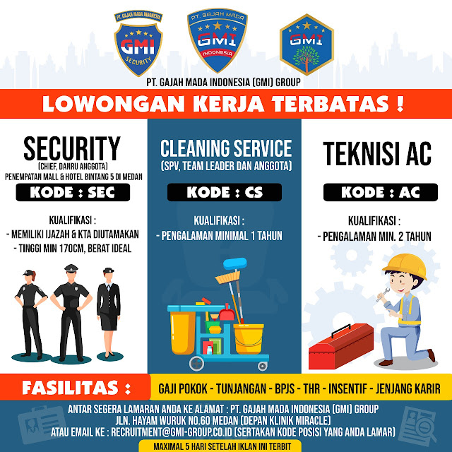 Loker Cleaning Service Medan Mei 2021 / Loker Terbaru Sma