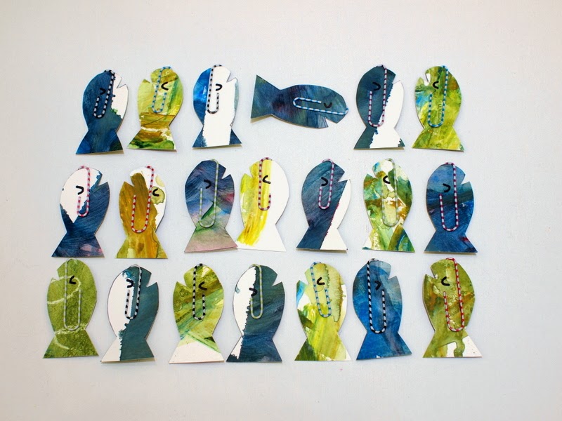 DIY Fishing Game Pink Stripey Socks