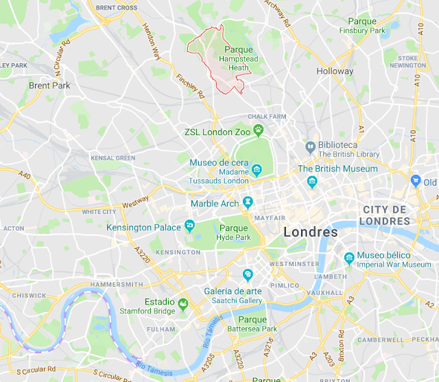 localización mapa Hampstead