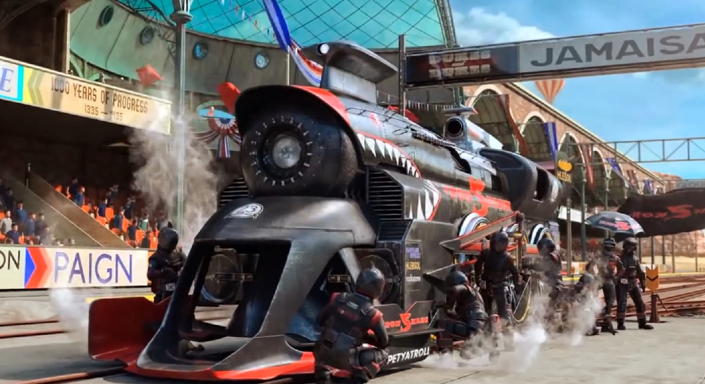 Just A Car Guy racing trains... incredibly cool steam