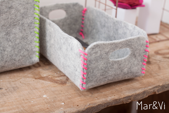 Small & Low Cost: Cestas de fieltro fáciles | Decoración