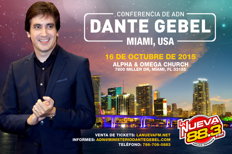 Dante Gebel en Miami, FL, USA 16 Octubre 2015 EyC Cristianos