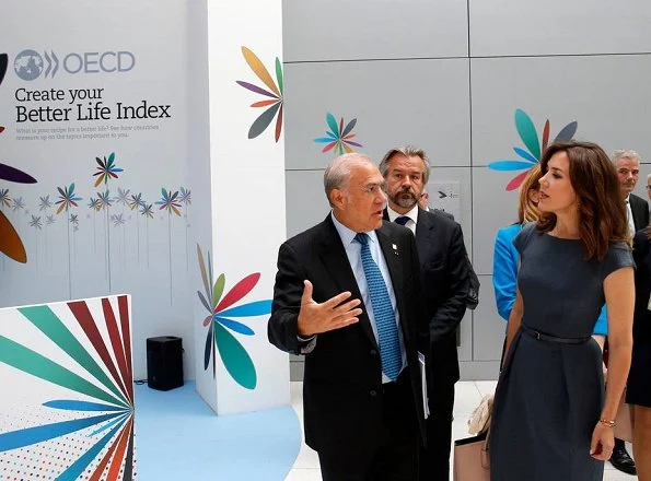 Crown Princess Mary attended the opening of Organisation for Economic Co-operation and Development forum at the OECD Conference Centre in Paris