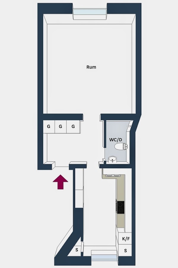 Un pequeño apartamento de paredes grises | Decoración